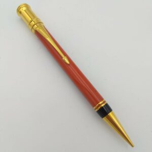 Hero 132 Fountain Pens (Similar to Parker 51) - Colored Marble Barrels, GP  Cap and Trim, Aerometric, Fine 14k Nib (Excellent New, In Box, Works Well)  - Peyton Street Pens