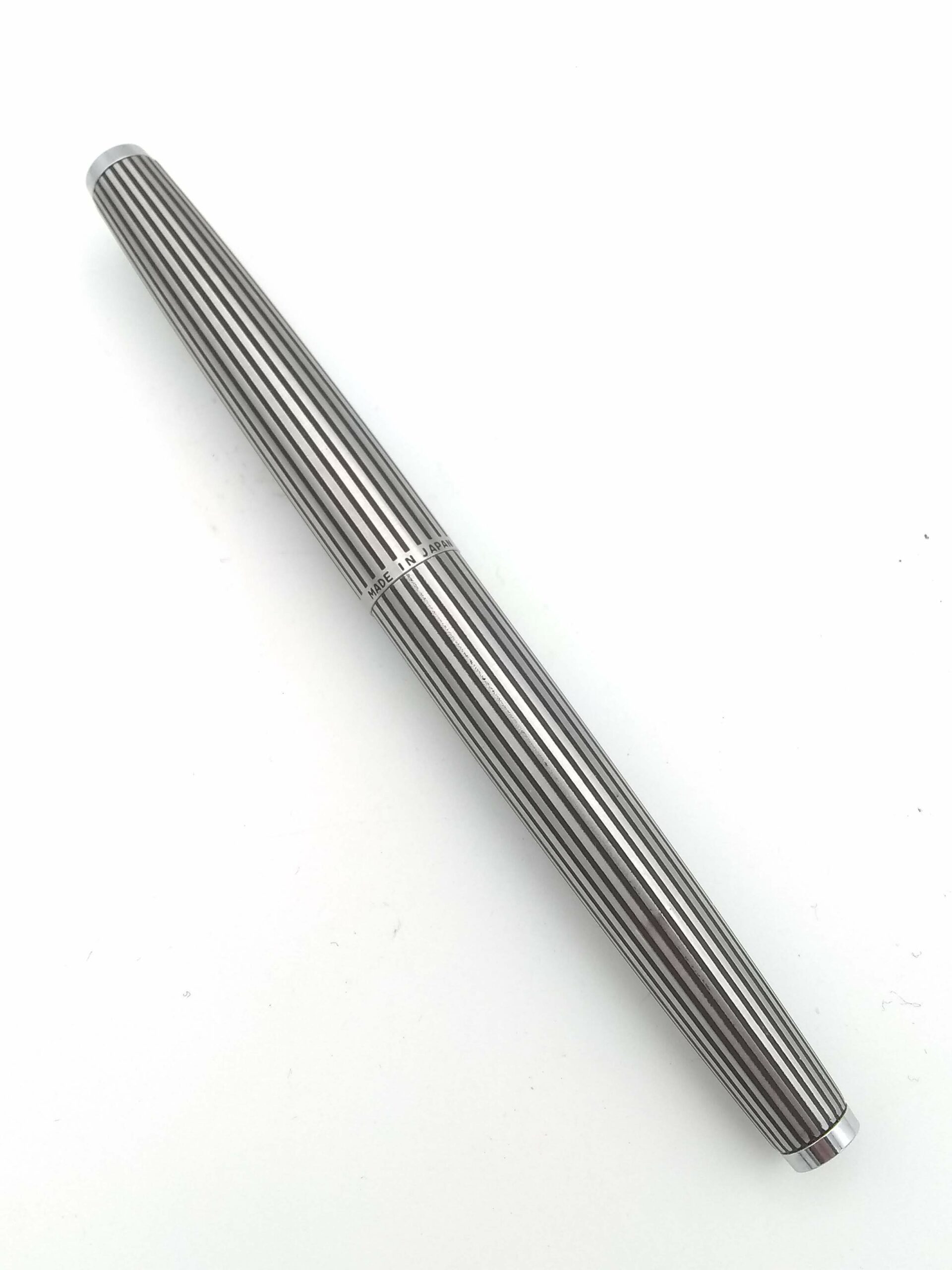 PILOT CUSTOM　SV／K18WG Vintage Pilot Custom Striped Fountain Pen: 18k White Gold