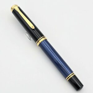 Pelikan M600 Blue Striated - 14c Extra Fine Nib