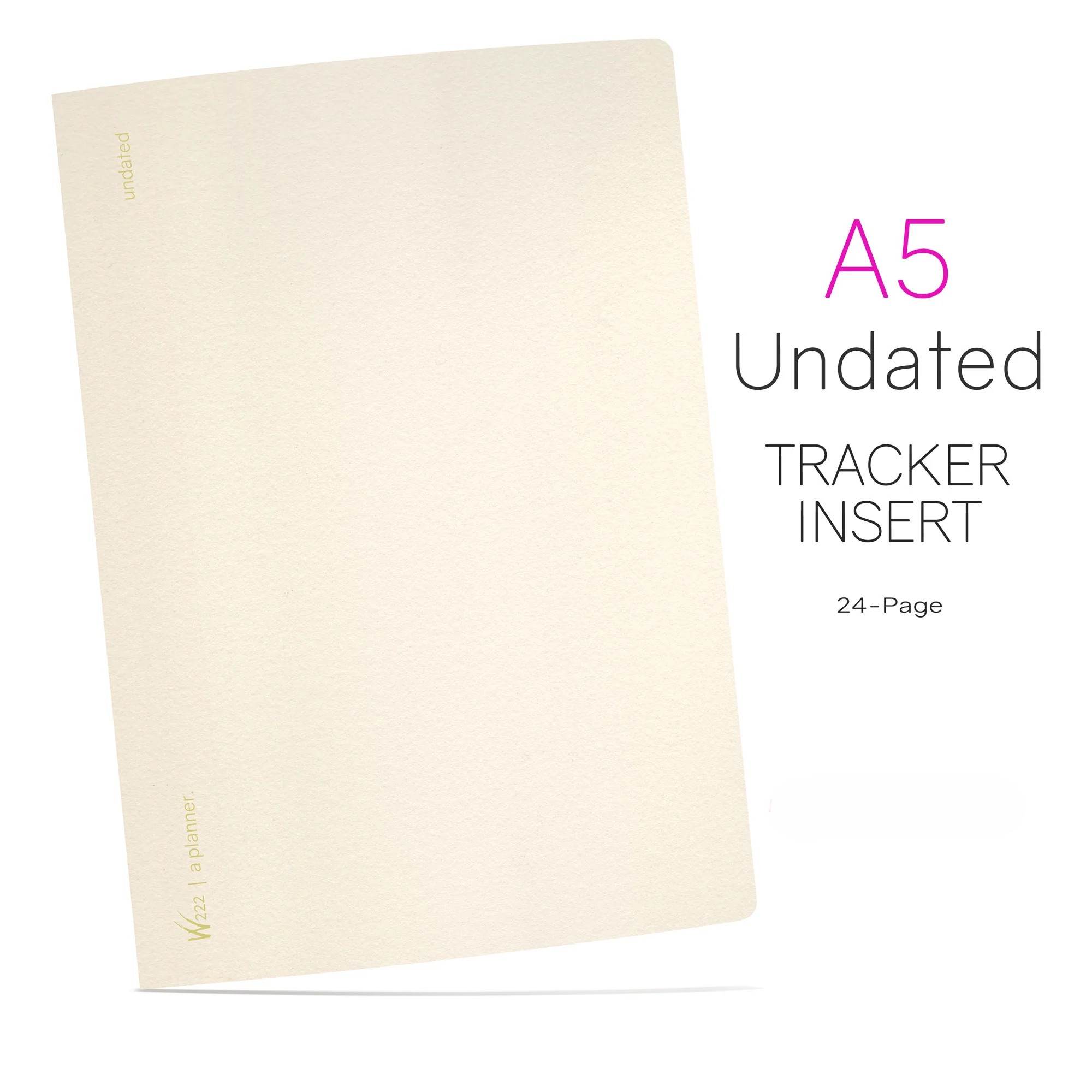 Wonderland222 2026 A5 Tracker Insert Cover Pg